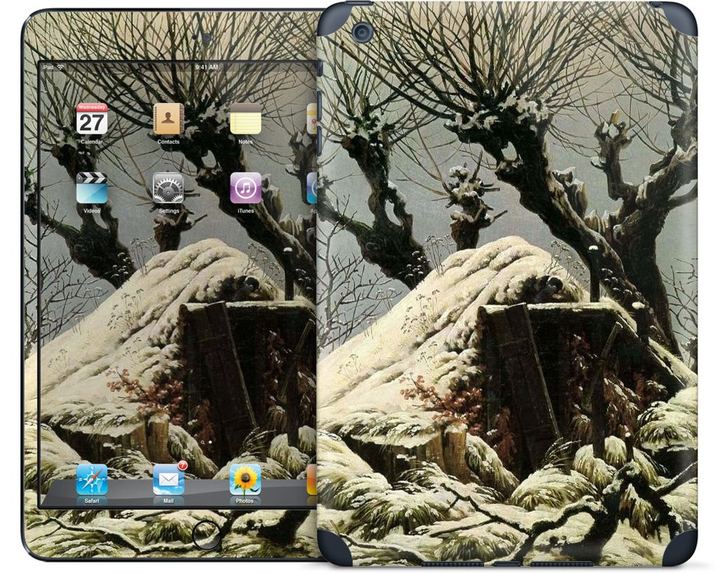 Snowy Cottage iPad Skin