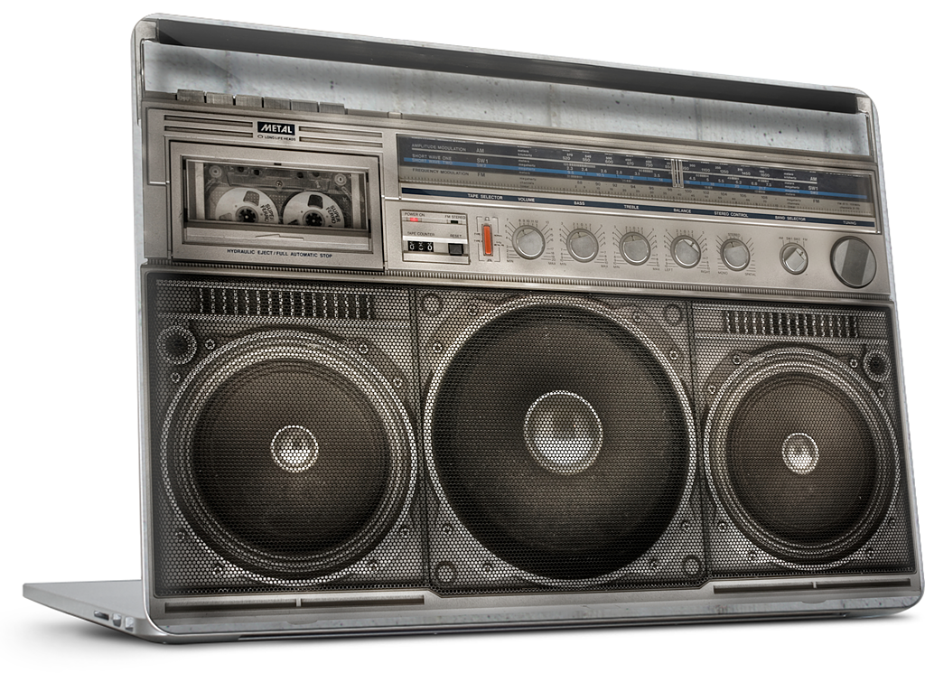 Boombox MacBook Skin