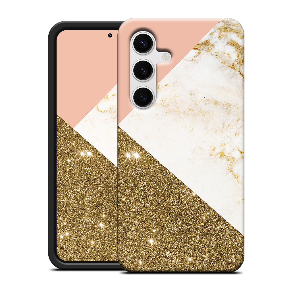 Gold Marble Collage Samsung Case