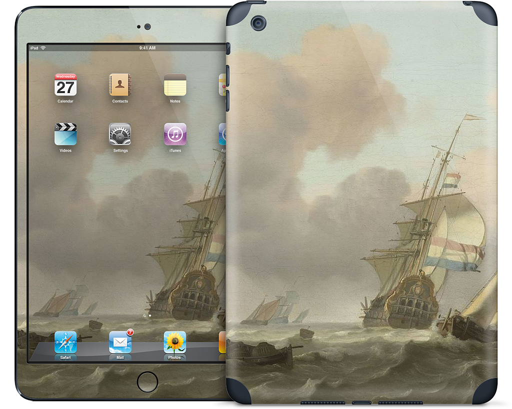 Ships in Choppy Sea iPad Skin