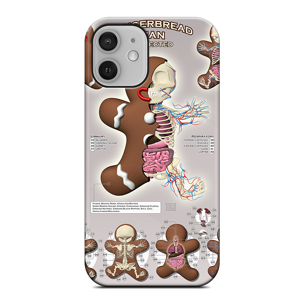 Gingerbread Man Dissected iPhone Case