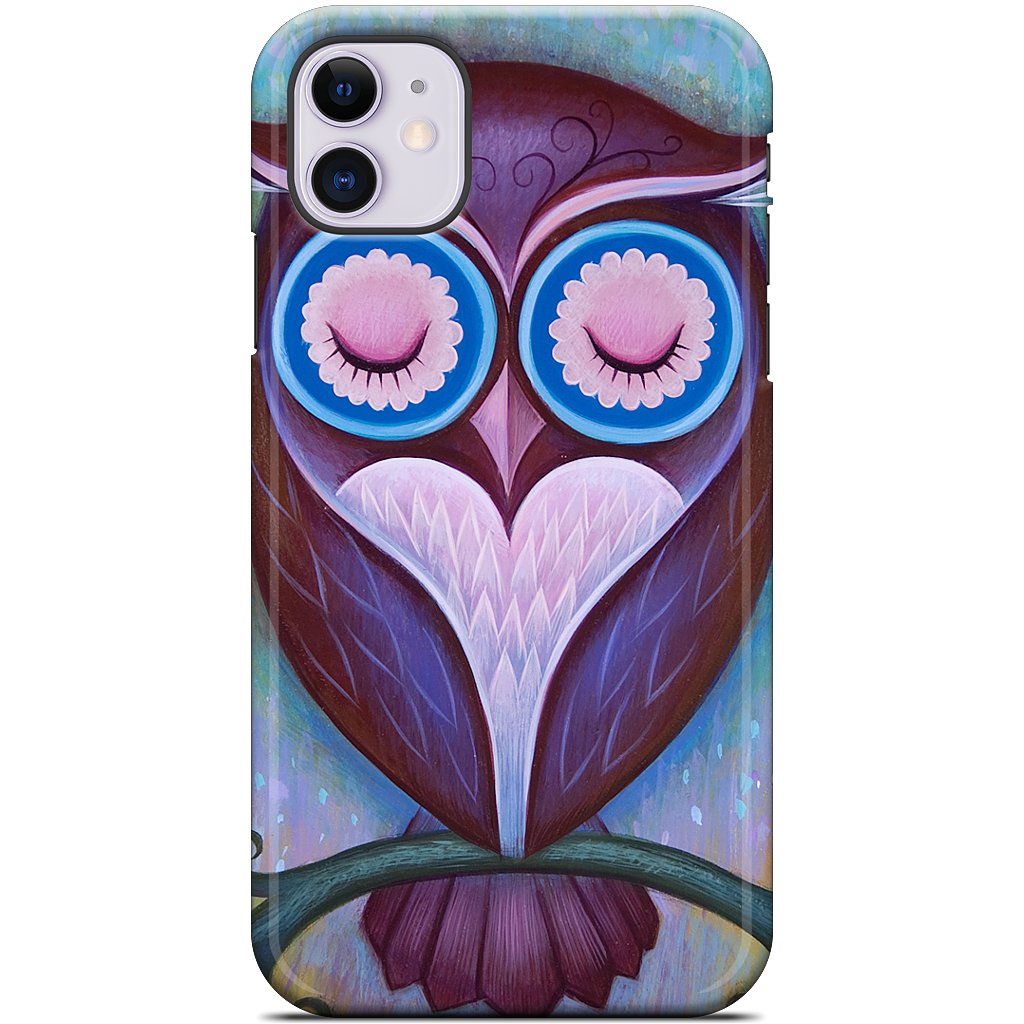 Sleepy Owl iPhone Case