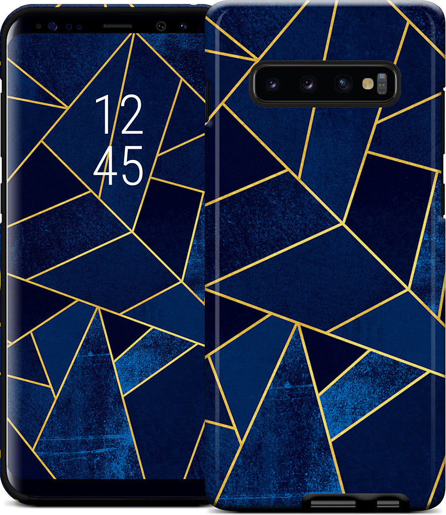 Blue Stone / Gold Lines Samsung Case