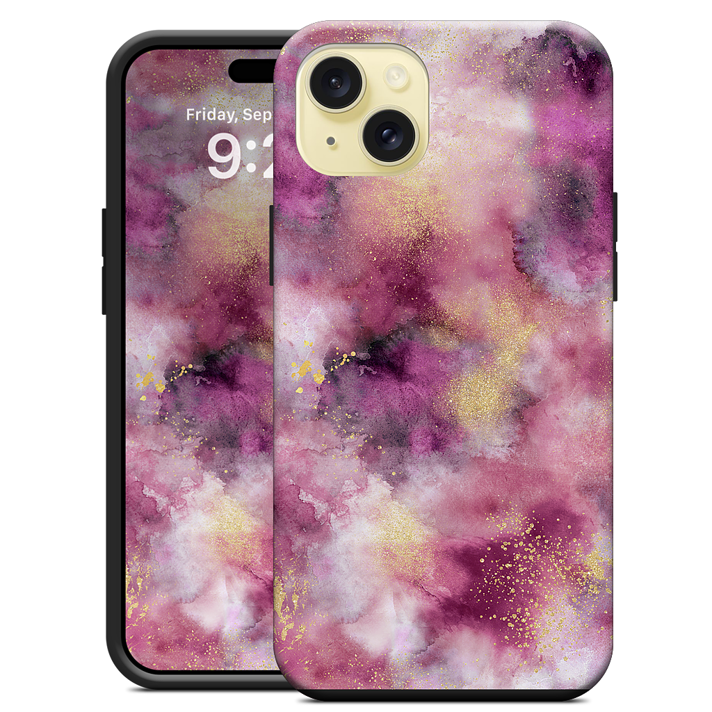 Watercolor Marble Pink Gold iPhone Case