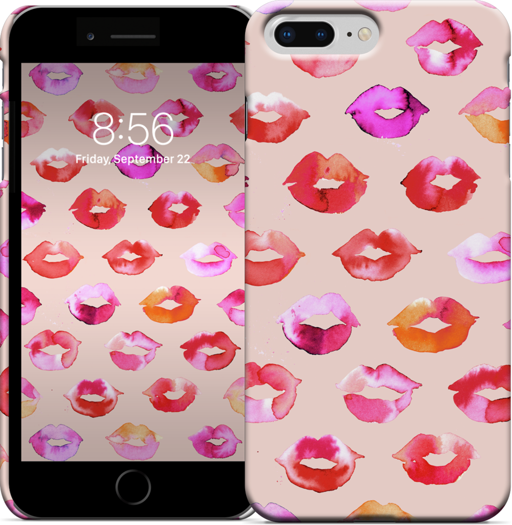 Sweet Coral Pink Lips iPhone Case