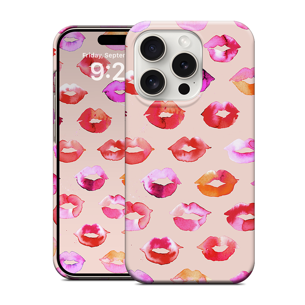 Sweet Coral Pink Lips iPhone Case
