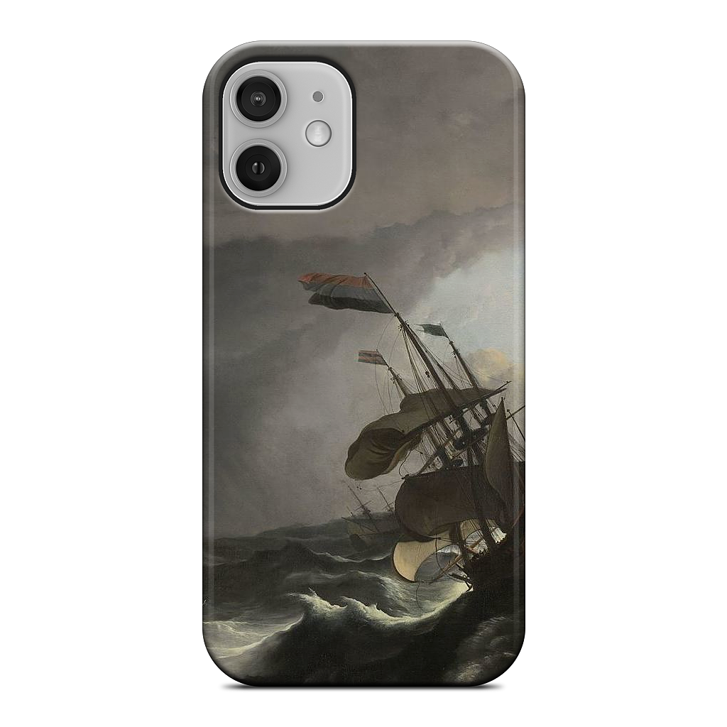 Warships During a Storm iPhone Case