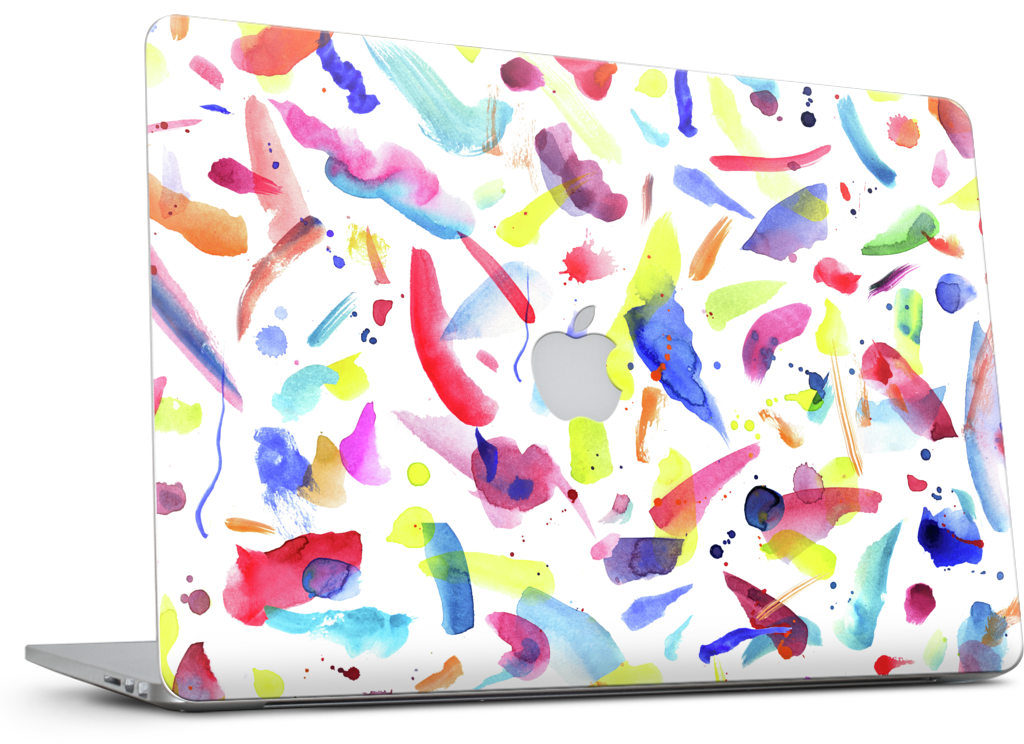 Watercolor Summer Brushstrokes MacBook Skin