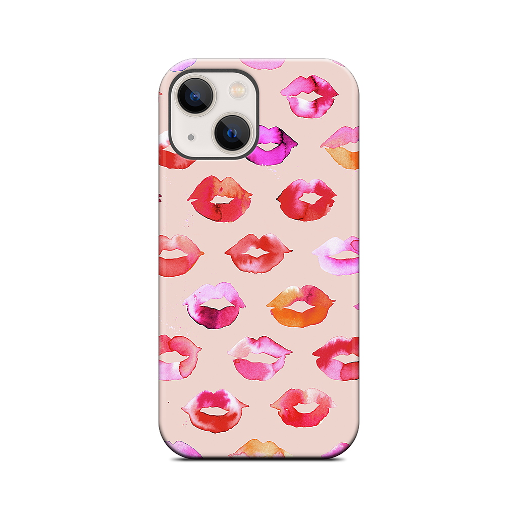 Sweet Coral Pink Lips iPhone Case