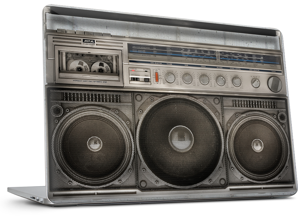 Boombox MacBook Skin
