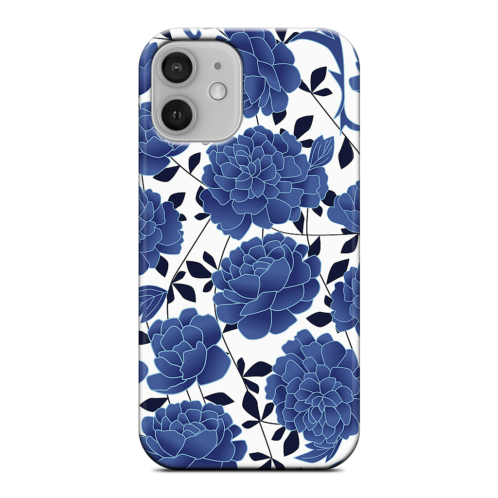 Blue flowers iPhone Case