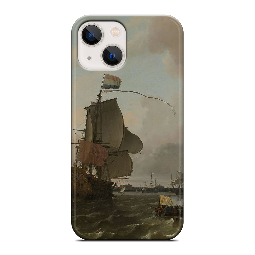 The Warship Brielle on the Maas Rotterdam iPhone Case