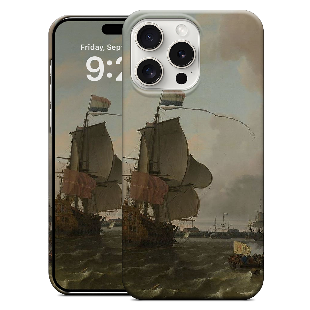 The Warship Brielle on the Maas Rotterdam iPhone Case