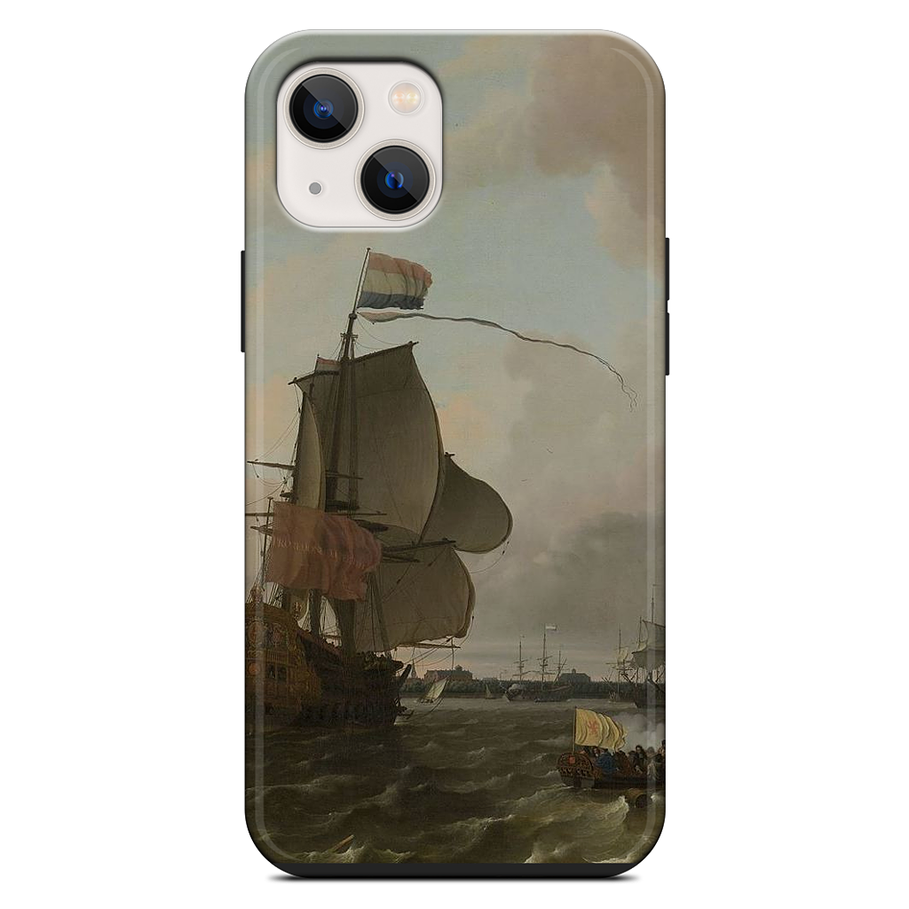 The Warship Brielle on the Maas Rotterdam iPhone Case