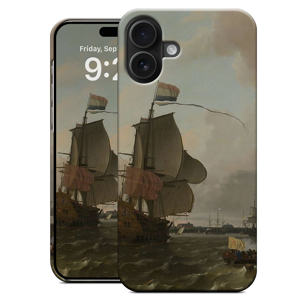 The Warship Brielle on the Maas Rotterdam iPhone Case
