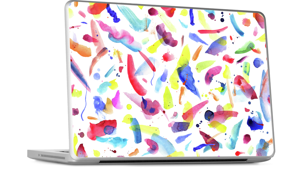 Watercolor Summer Brushstrokes MacBook Skin