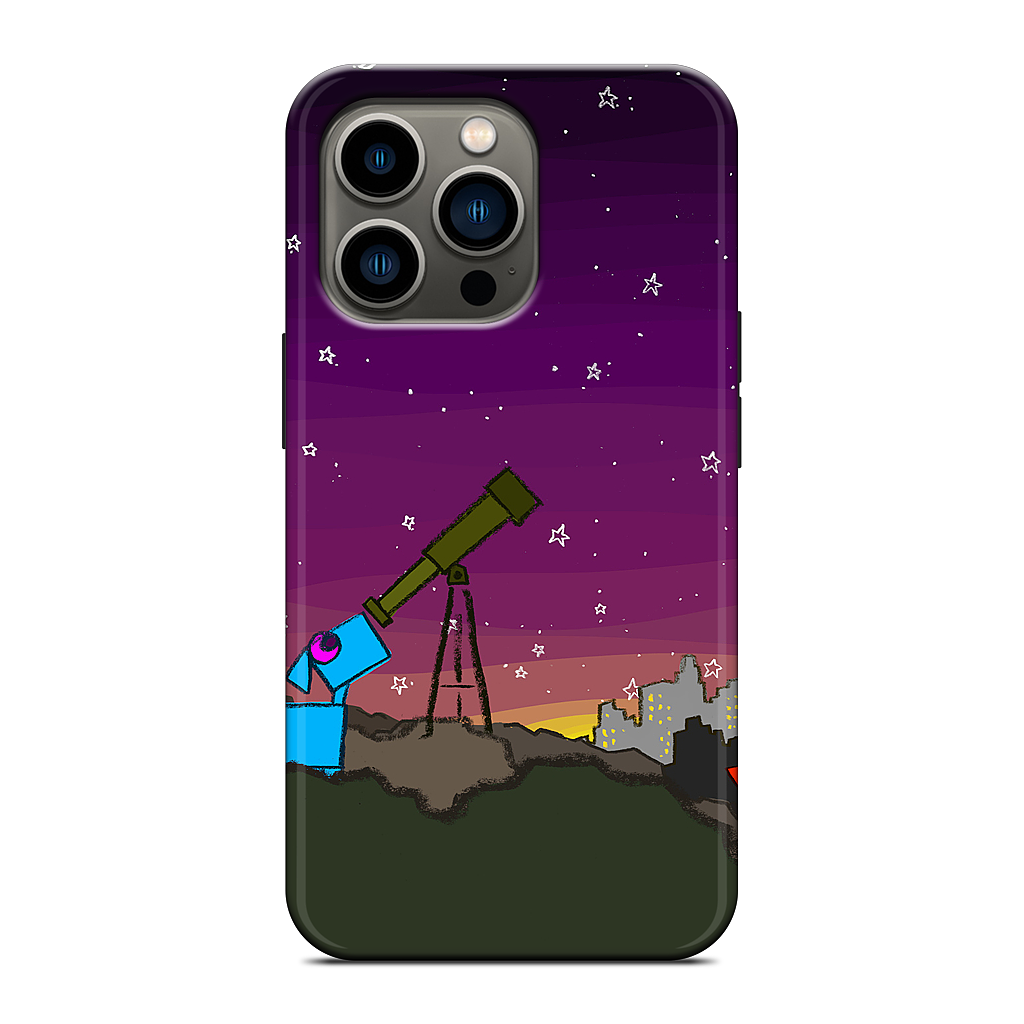 Space Dog Telescope iPhone Case