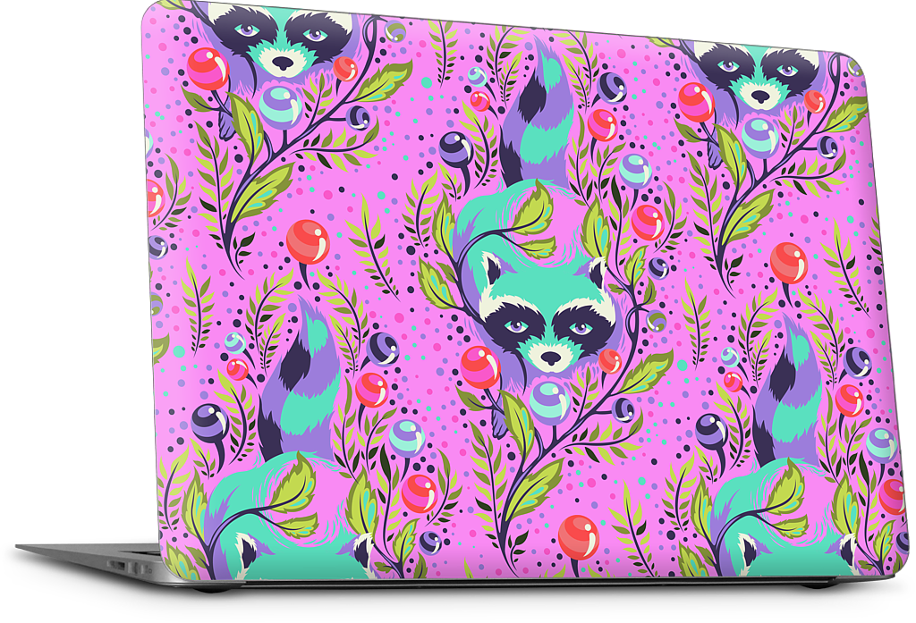 Raccoon Fuchsia MacBook Skin