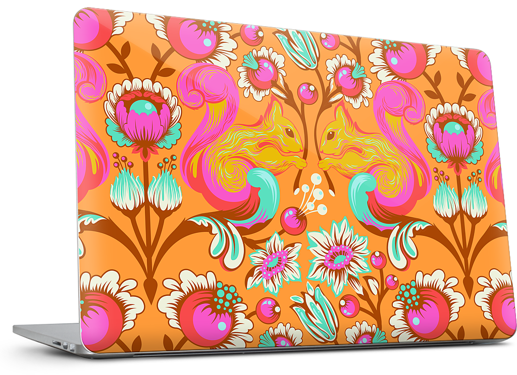 Squirrel Begonia MacBook Skin