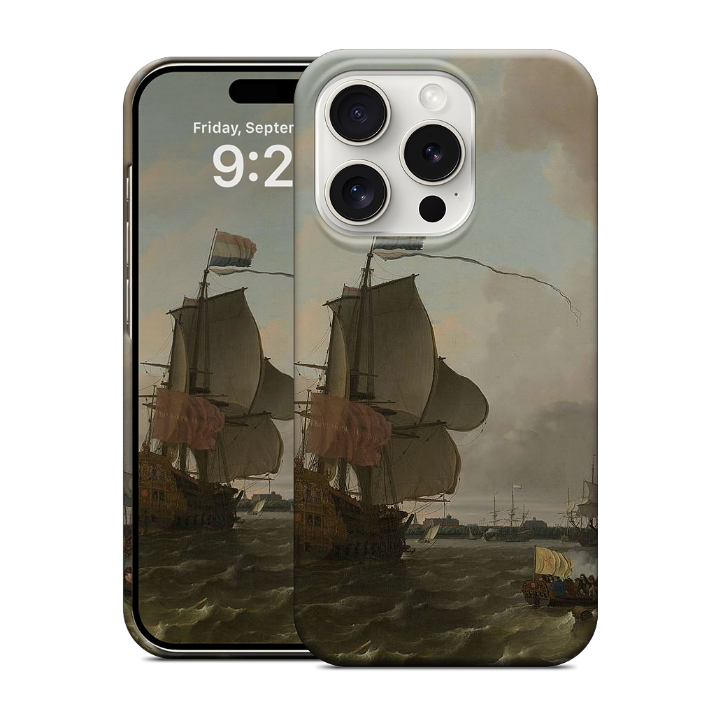 The Warship Brielle on the Maas Rotterdam iPhone Case