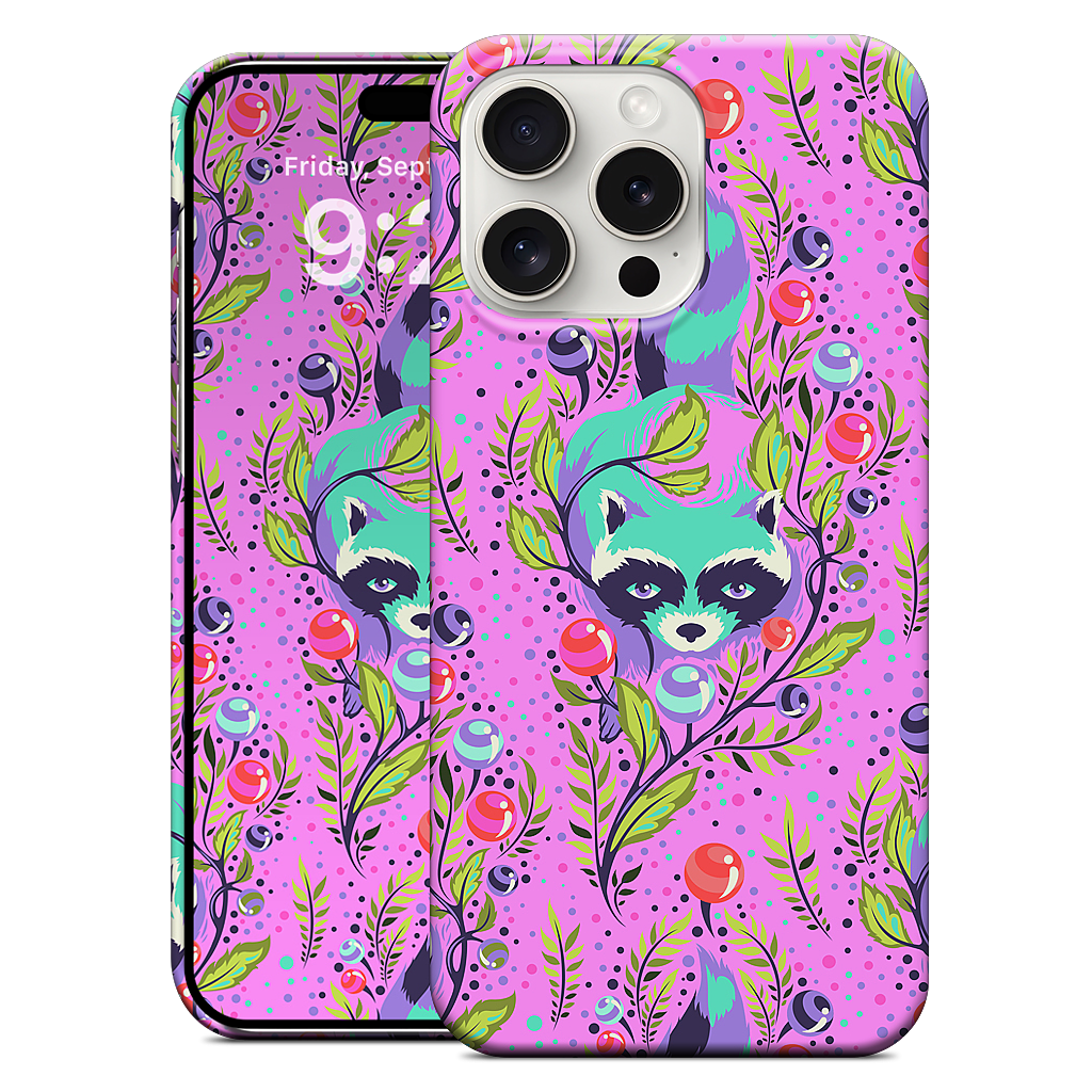 Raccoon Fuchsia iPhone Case