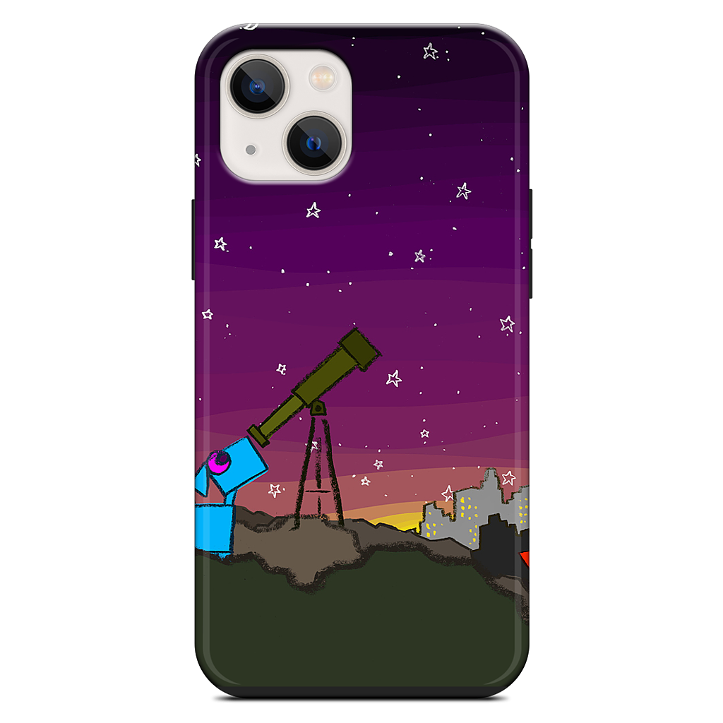 Space Dog Telescope iPhone Case