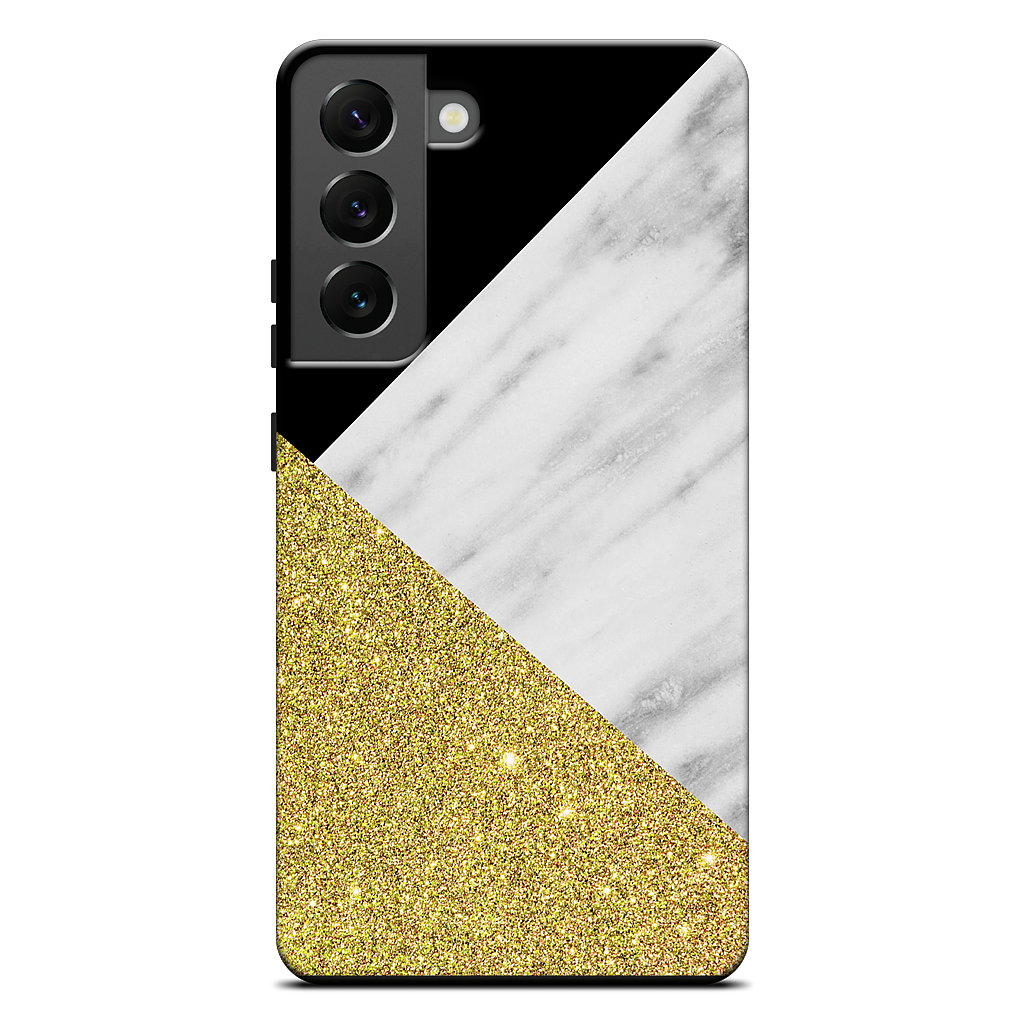 Gold and Real Italian Marble Collage Samsung Case