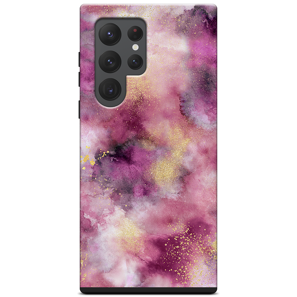 Watercolor Marble Pink Gold Samsung Case