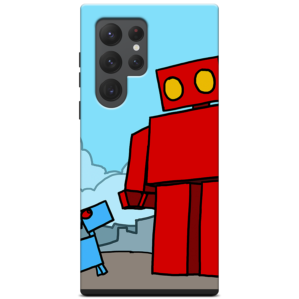 Red Robot Leaving The City Samsung Case