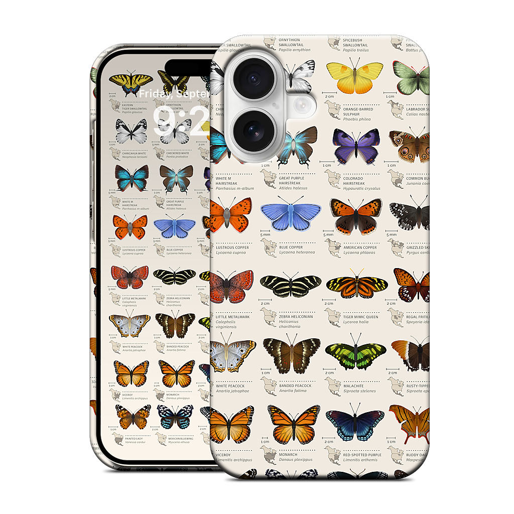 42 North American butterflies iPhone Case