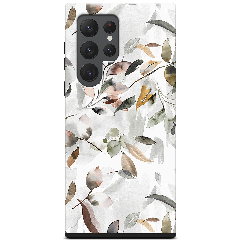 Watercolor Leaves Green Samsung Case