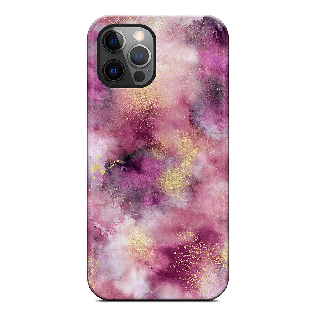 Watercolor Marble Pink Gold iPhone Case