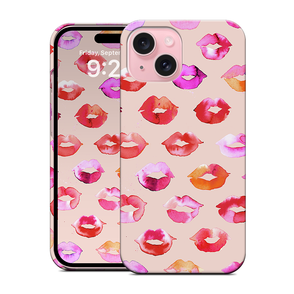 Sweet Coral Pink Lips iPhone Case