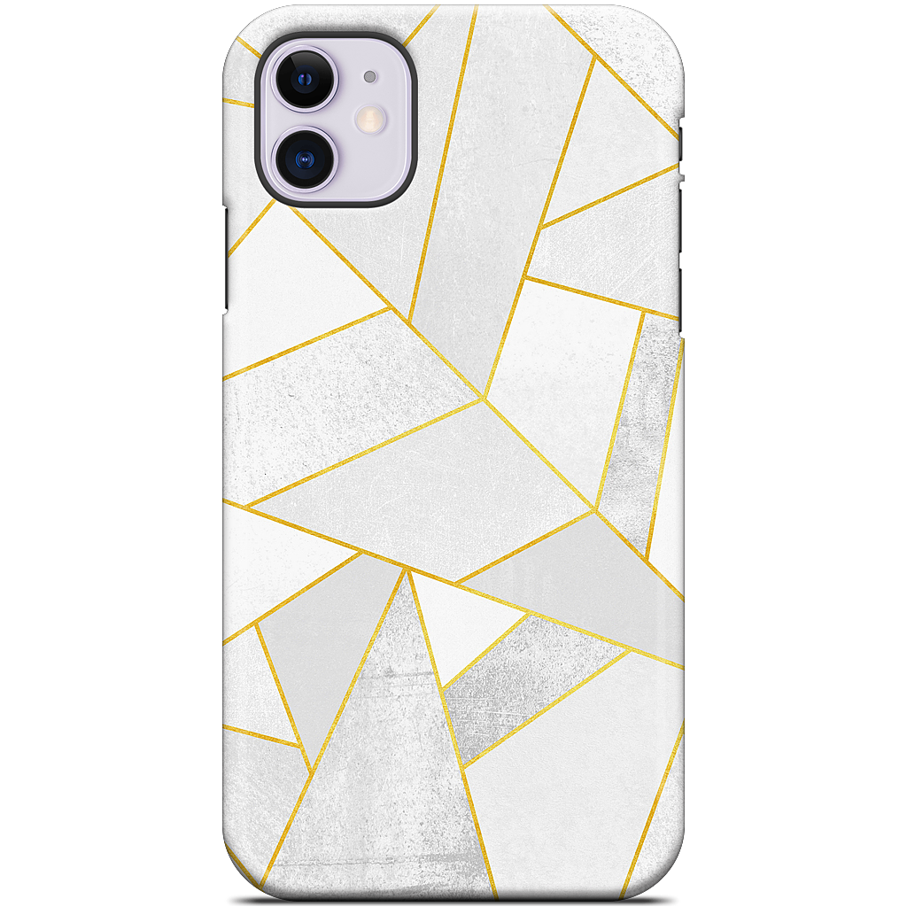 White Stone / Golden Lines iPhone Case