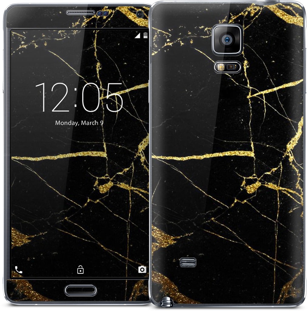 Black and Gold Marble Samsung Skin