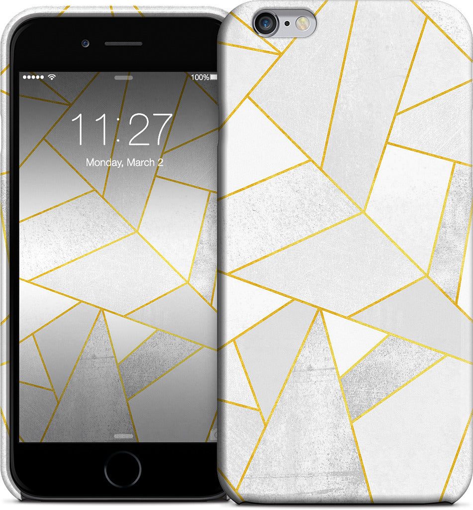 White Stone / Golden Lines iPhone Case