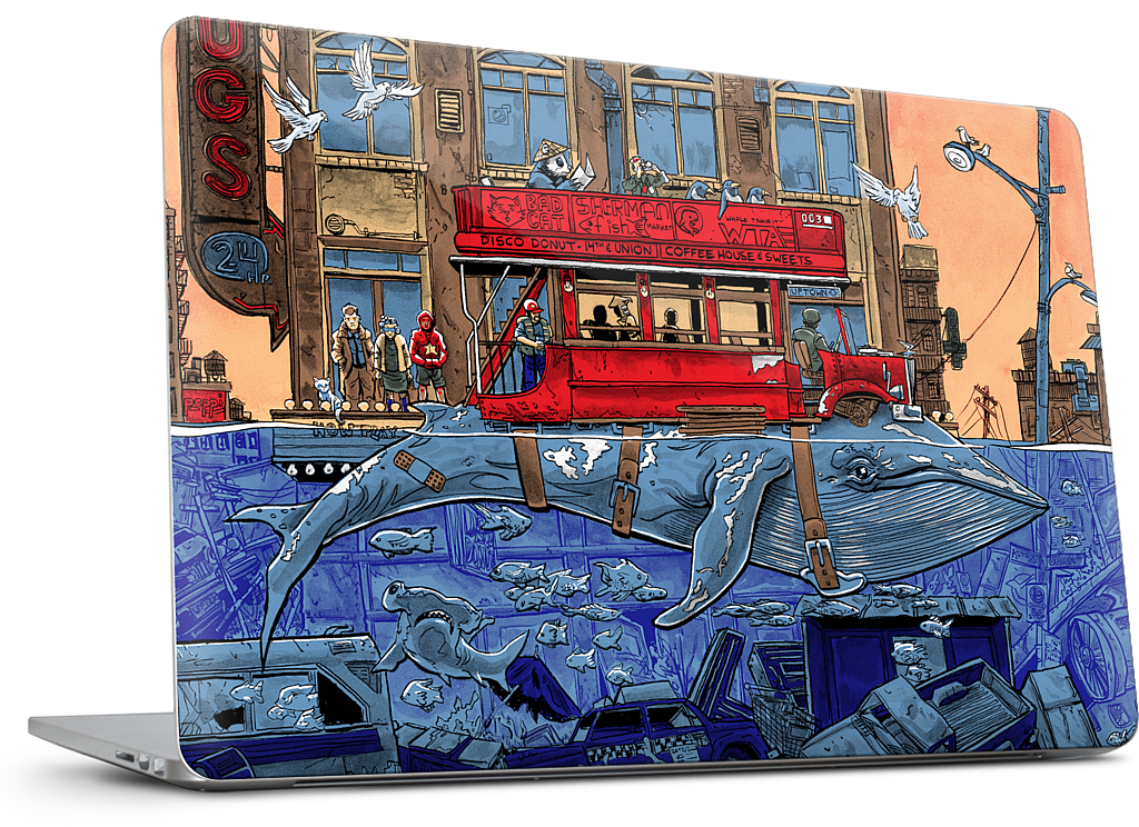 Northbound Whale MacBook Skin