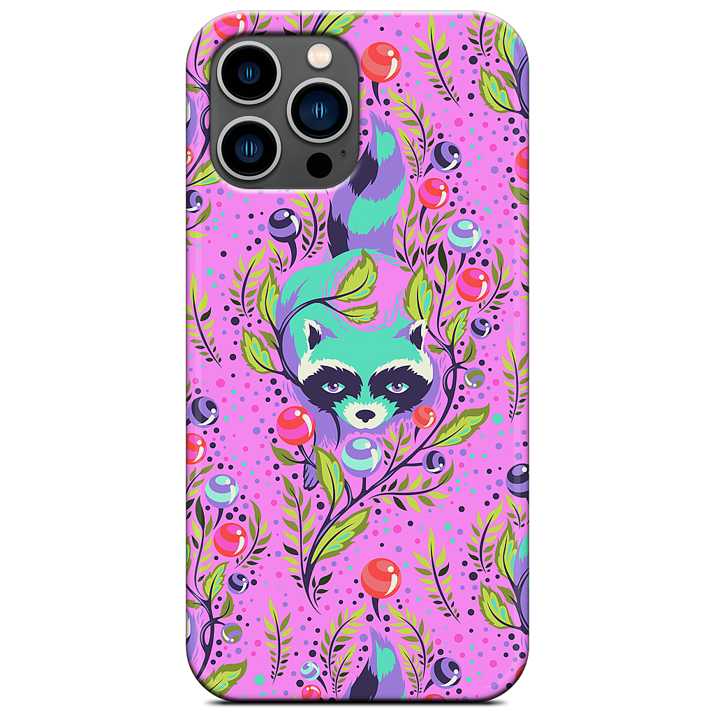 Raccoon Fuchsia iPhone Case