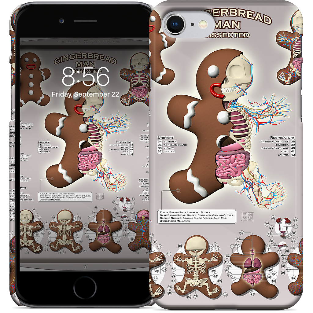 Gingerbread Man Dissected iPhone Case