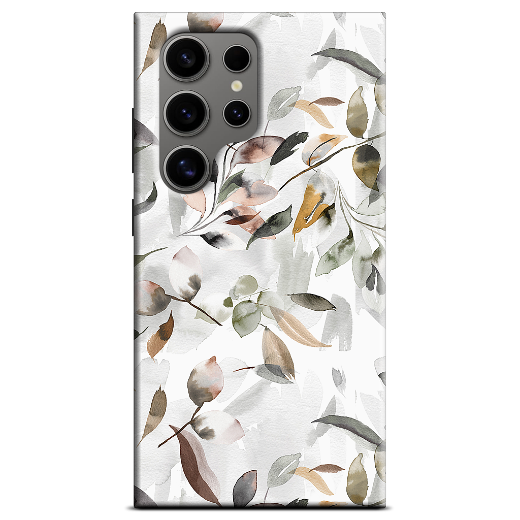 Watercolor Leaves Green Samsung Case