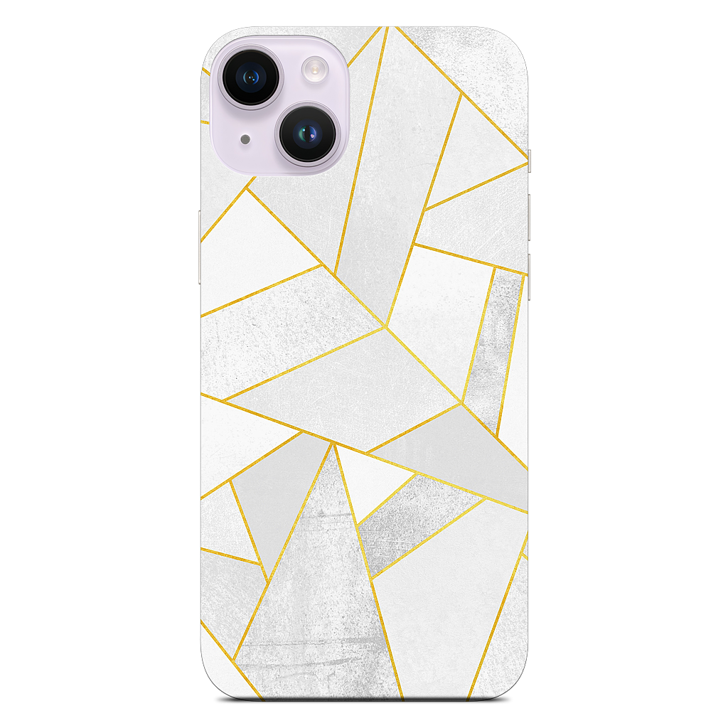 White Stone / Golden Lines iPhone Skin