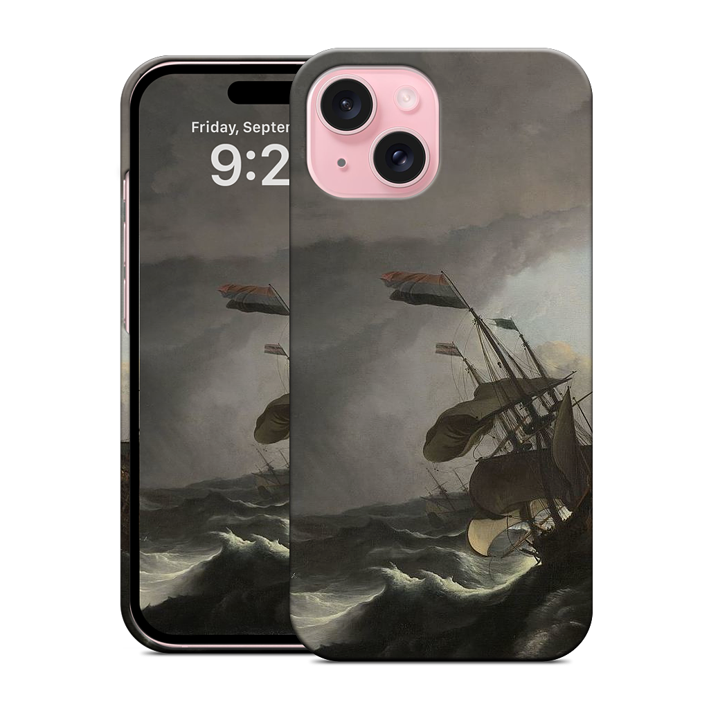 Warships During a Storm iPhone Case