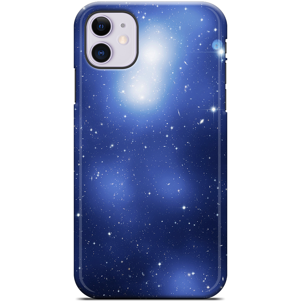 Galaxy Cluster Blue iPhone Case
