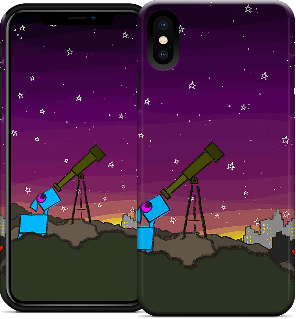 Space Dog Telescope iPhone Case