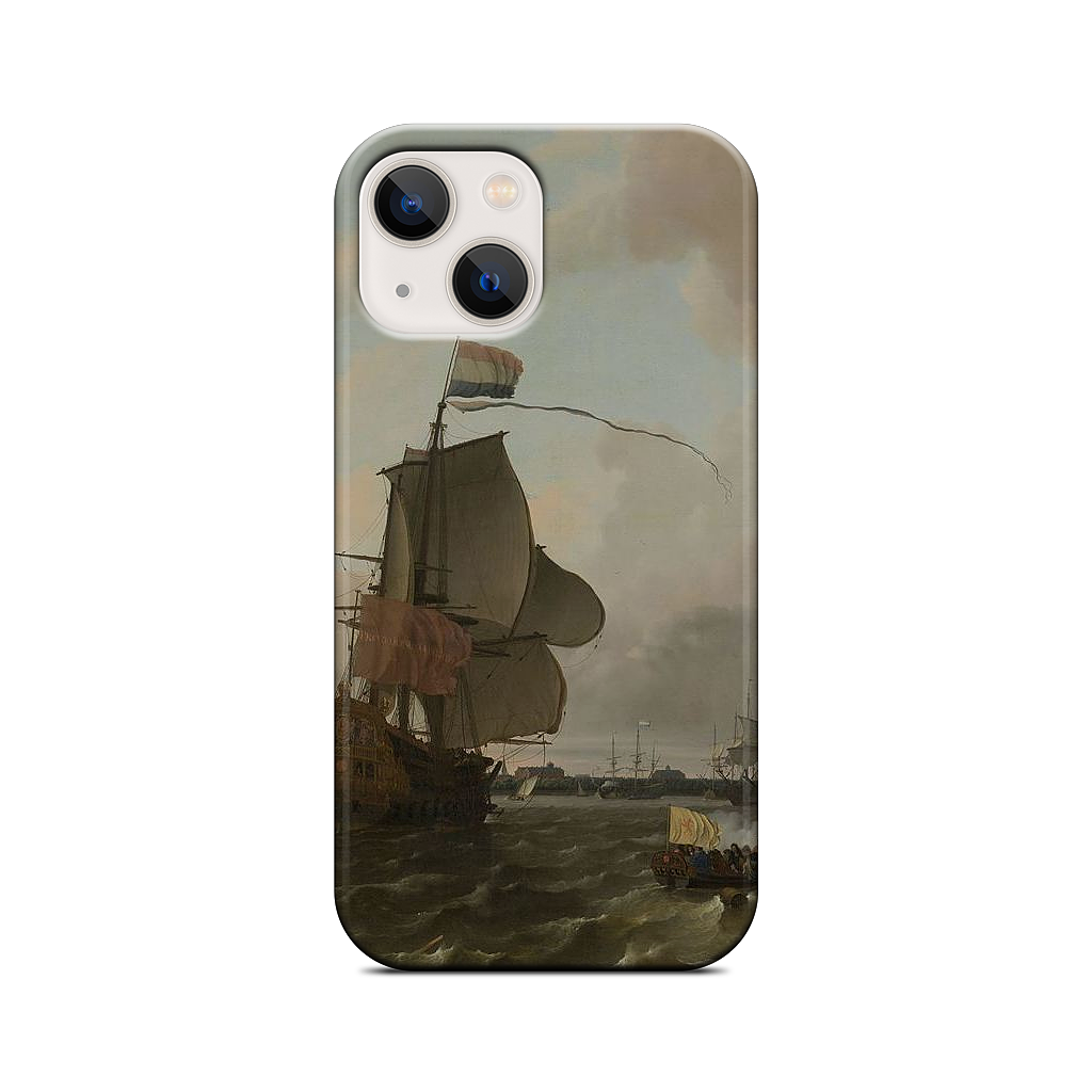 The Warship Brielle on the Maas Rotterdam iPhone Case