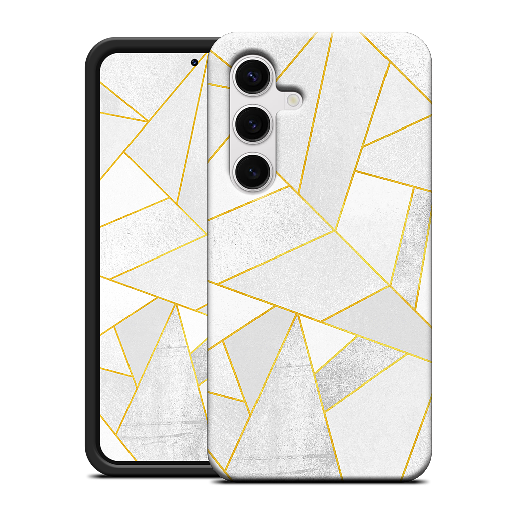 White Stone / Golden Lines Samsung Case