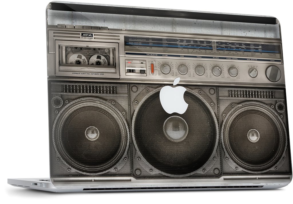 Boombox MacBook Skin