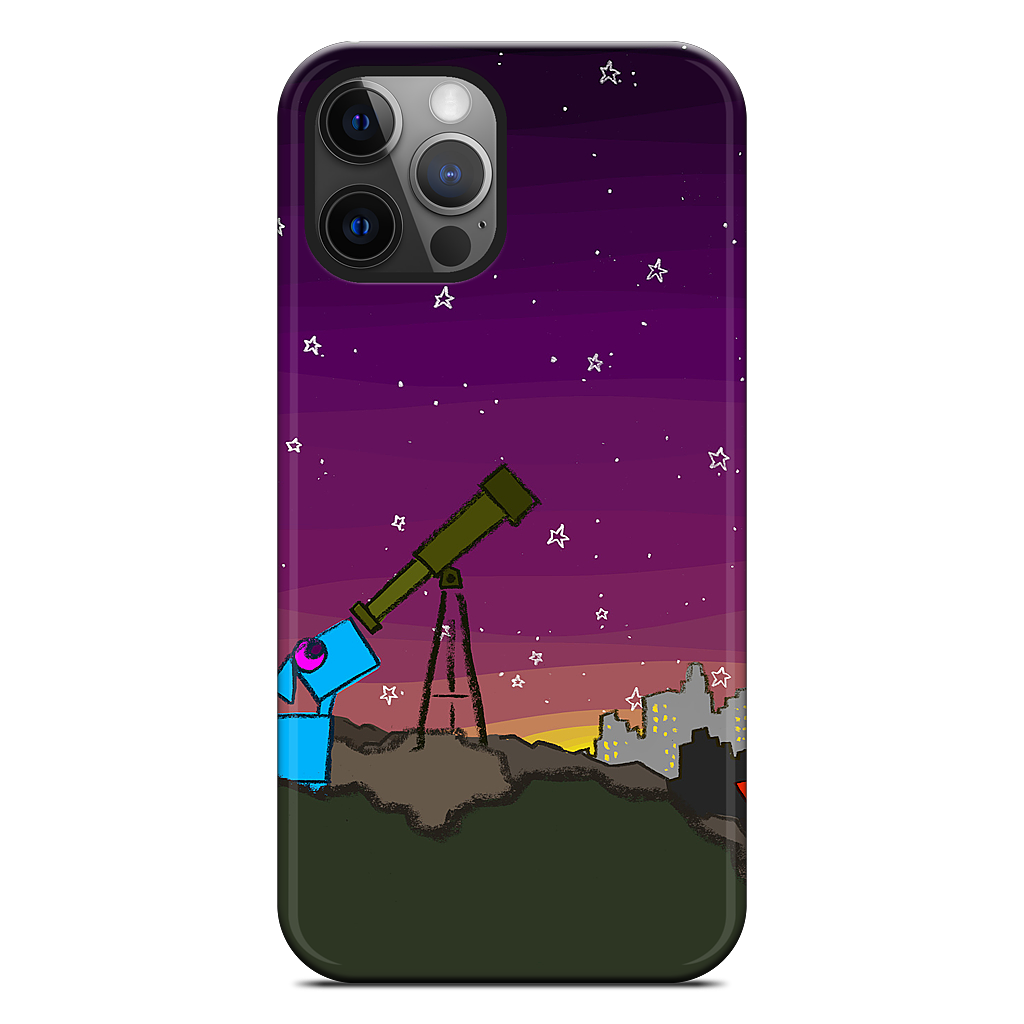 Space Dog Telescope iPhone Case