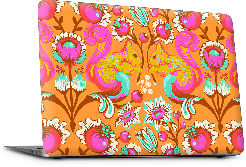 Squirrel Begonia MacBook Skin