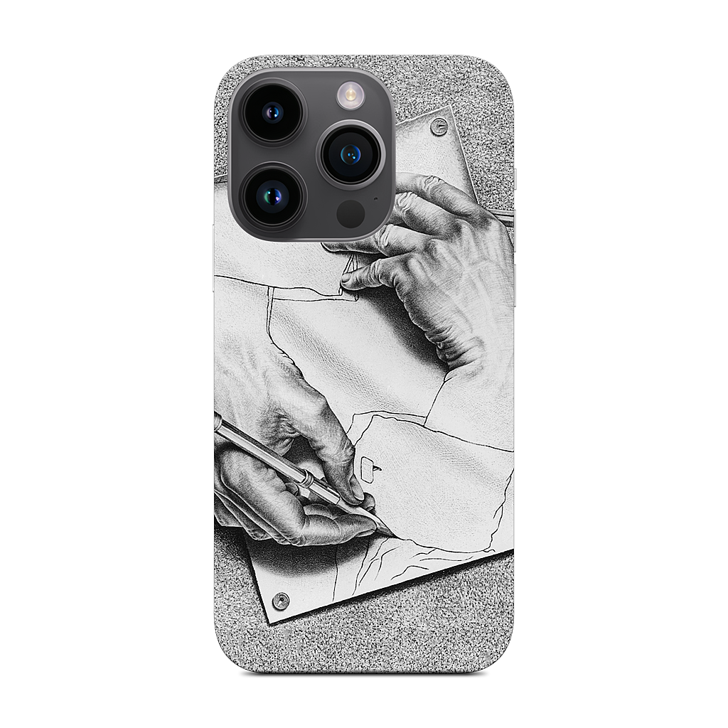 Drawing Hands iPhone Skin